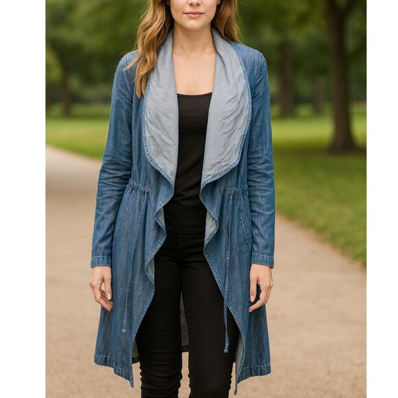 Dex Tencel Denim Wrap Jacket L - Picture 1 of 10